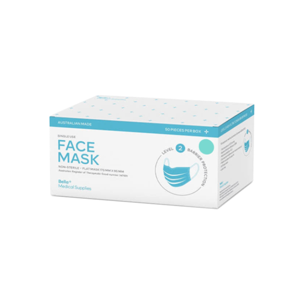 Australian Made Level 2 Single Use Face Mask Green