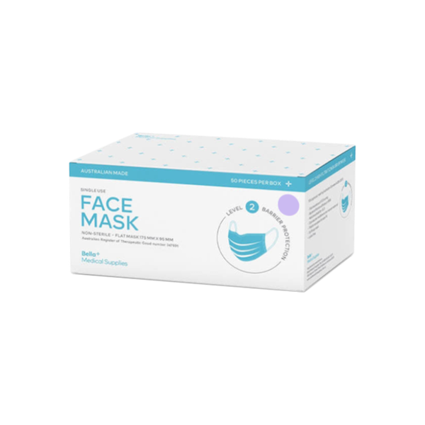 Australian Made Level 2 Single Use Face Mask Purple